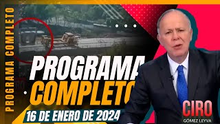 Cae estructura del Tren MéxicoToluca y aplasta dos autos  Ciro  Programa Completo 16enero2024 [upl. by Tnecnev]