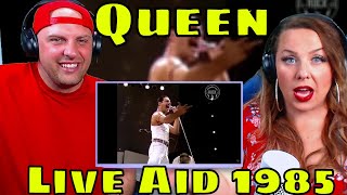 reaction To Queen  Live Aid 1985 Show Completo FULL HD 1080p REMASTER THE WOLF HUNTERZ REACT [upl. by Hubble723]