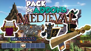 EL PRIMER PACK DE ADDONS MEDIEVALMAGICO 10 ADDONS  MINECRAFT 116210  mcpe 117 [upl. by Legna]