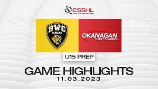 BWC Academy vs OHA U15 Prep 1103  CSSHL Highlights [upl. by Wordoow]