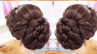 Easy Hair Gorgeous Wedding Hairstyles Updo Messy Curl braids tutorial hairdo bride [upl. by Fogg801]