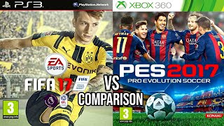 FIFA 17 PS3 Vs PES 2017 Xbox 360 [upl. by Ellegna]