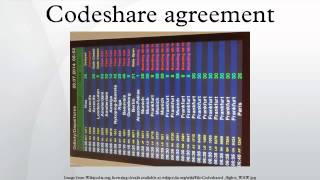 Codeshare agreement [upl. by Eelinnej]