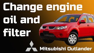 How to change engine oil and filter Mitsubishi Outlander 20 DID  2007  2013  Bildilla Magasin [upl. by Caresse]