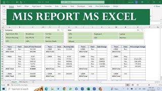 MIS Report In Ms Excel With Slicers and Pivot Tables excel misreport [upl. by Acinaj564]