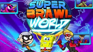 Nickelodeon Super Brawl World  Lincoln SpongeBob and Kid Danger Nick Games [upl. by Ahsei]