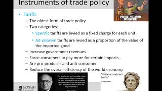 Week 6 Instruments of Trade Policy [upl. by Nivonod]