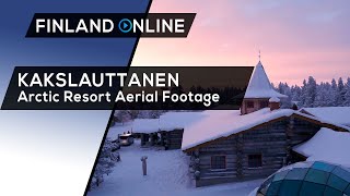 Kakslauttanen  Arctic Resort Aerial Footage  Finland Online [upl. by Yeloc]