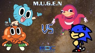 EDC Radiance MUGEN 14 Gumball and Darwin VS Ugandan Kunckles and Sunky [upl. by Armilla164]