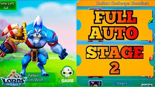 Lords Mobile Grim Wolf limited challenge stage 2 fully autoBloodlust challenge stage 2 fully auto [upl. by Engapmahc]