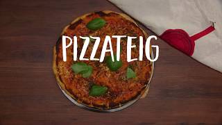 Pizzateig mit Trockenhefe  ganz einfach selber machen [upl. by Enyrhtak24]