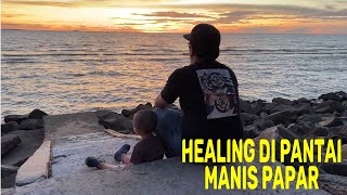 Family Vlog di Pantai Manis Papar [upl. by Amihsat]