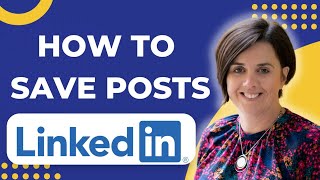 How to save posts for later on LinkedIn [upl. by Ellennahs]