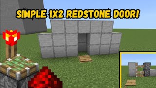 EASY Piston Door Tutorial 1x2 Bedrock and Java 121 [upl. by Eyot]