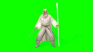 Gandalf white spinning  Green Screen [upl. by Woodberry]