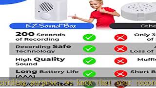 EZSound Box  200 seconds Voice Recorder for Stuffed Animals  Recordable Button Sound Box for Craf [upl. by Zuckerman317]