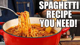 The Only Homemade Spaghetti Recipe Youll Ever Need [upl. by Abihsat]