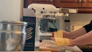 GVODE Pasta Attachment for KitchenAid Stand Mixer Review Test  Pasta Sheet Roller Cutter [upl. by Flann]