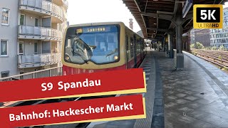 5K SBahn Berlin S9 Einfahrt und Abfahrt Hackescher Markt [upl. by Aneala]