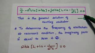 Hartley Oscillator  Operation  Frequency of Oscillation  Electronic Circuits II [upl. by Sylirama]