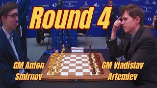 GM Anton Smirnov  GM Vladislav Artemiev  Roudn 4 FIDE World Blitz Championship 2023 [upl. by Irbmac]