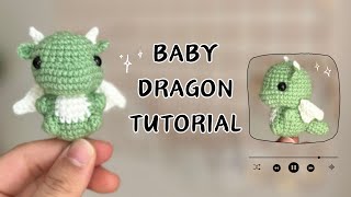 Amigurumi Dragon Crochet  How to crochet Little Dragon  Keychain [upl. by Andras]