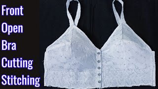 आगे बटन वाली cotton bra कैसे बनाएं।Bra cutting and stitching in hindihow to make front hook bra [upl. by Fatimah]