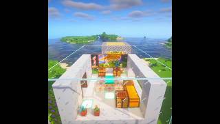 MINECRAFT MODERN GLASS HOUSE 😍🏡 minecraft herobrine shorts viralvideo [upl. by Ytinav]