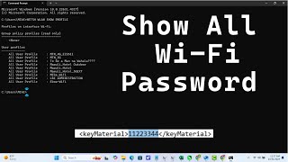 CMD Find all Wi Fi Passwords with only 1 command Windows 1011 [upl. by Aidil698]