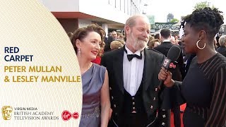 Peter Mullan amp Lesley Manville Talk About Mum  BAFTA TV Awards 2019 [upl. by Etnoled144]