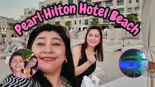 Hilton Hotel Beach and Swimming pool Access DOHA QATAR [upl. by Ardis679]