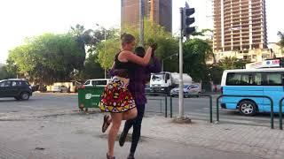 Dancing Semba  Kizomba on the Street in Angola Adilson Maíza and Carolyn McPherson [upl. by Sherl609]