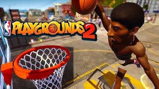 IM IN THE GAME amp A COMMENTATOR NBA 2K PLAYGROUNDS 2 [upl. by Trab]