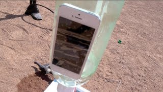 iPhone 5 Launched To The Sky 200 Foot Rocket Test [upl. by Hovey55]