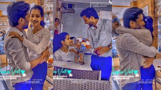 Kadhale kadhale song❣unexpected meet❣long distance love❣whatsapp status❣love status❣couple❣trending [upl. by Lleuqar67]