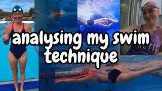 Analysing my swimming  BIG IMPROVEMENTS required [upl. by Ardnosal516]