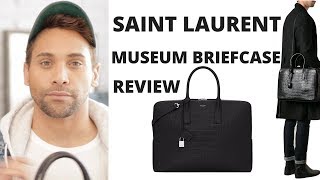 Mens Saint Laurent Bag Review  Saint Laurent Museum Briefcase [upl. by Pontias]