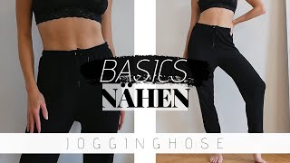 Jogginghose selber machen  simple KleiderschrankBASICS nähen OHNE Schnittmuster [upl. by Arahd]