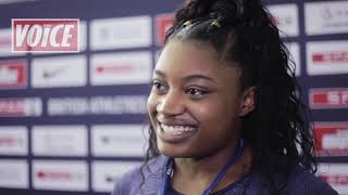 Naomi Ogbeta with a big PB to win national Indoor Champs [upl. by Yajnas]