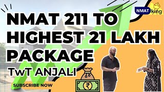 NMAT 211 to highest 21 Lakh Package  TwT Anjali  FLAME UNIVERSITY [upl. by Henrique]