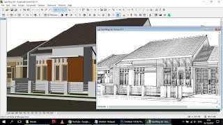 Tutorial how to render setting sketch tech pencil on archicad  house sketch [upl. by Yornek]