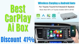 Wireless Apple Carplay Android Auto For TOYOTA Touch 2 CHR Avalon Corolla Camry Yaris Auris RAV4 [upl. by Nahgam332]