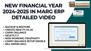 Complete Detailed Video 20242025 New Financial Year in Marg ERP Software Step by Step Hindi [upl. by Chaddie]