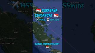 🇮🇩 Surabaya  Singapore 🇲🇾  Pelacakan rute penerbangan shorts garuda flightroute [upl. by Mortie]