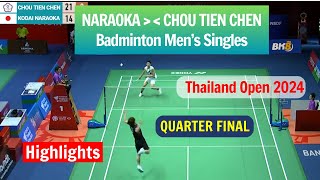 CHOU TIEN CHEN vs KODAI NARAOKA Thailand Open 2024  Badminton Highlights [upl. by Atiuqes]