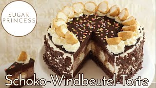 Traumhaft leckere SchokoWindbeutelTorte  Rezept von Sugarprincess [upl. by Lorens348]