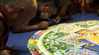 Taking the Essence Sand Mandala of the Buddha of Compassion [upl. by Nyrraf]