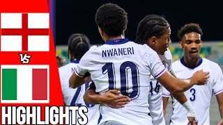 England vs Italy  All Goals amp Highlights  U17 European Championship Quarter Final  300524 [upl. by Ayikaz]