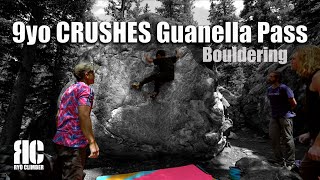 Bouldering ‘9yo CRUSHES Guanella Pass CO’ [upl. by Rotceh]