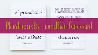 Flashcards Weather  Revision Leaving Cert Spanish Vocabulary [upl. by Maisie]